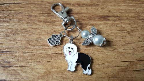 Sleutelhanger Oud engelse herdershond Bobtail emaille engel, Dieren en Toebehoren, Honden-accessoires, Nieuw, Verzenden