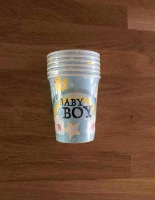 Bekers Baby Boy blauw - 6 st | geboorte - babyshower jongen, Hobby en Vrije tijd, Feestartikelen, Nieuw, Feestartikel, Geboorte of Huwelijk