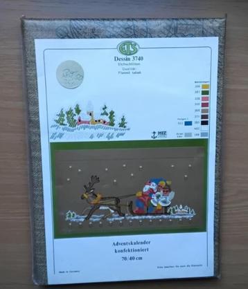 Vintage borduurpakket adventskalender, nieuw! beschikbaar voor biedingen