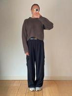 Brigitte herskind trui, oversized & cutout, mt S/M, np €280, Brigitte Herskind, Bruin, Ophalen of Verzenden, Zo goed als nieuw