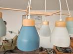 Kleurige hanglamp met 6 bollen, Huis en Inrichting, Lampen | Hanglampen, Ophalen, Zo goed als nieuw, Minder dan 50 cm