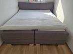 Grijze boxspring met veel opslagruimte *NIEUW IN DOOS*, Ophalen of Verzenden, 180 cm, 200 cm, Nieuw
