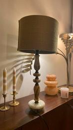 Vintage grote onyx tafellamp incl kap, Ophalen of Verzenden, Zo goed als nieuw