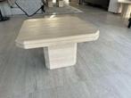 Vierkante travertin salontafel 60x60, Huis en Inrichting, Vierkant, Zo goed als nieuw, Overige materialen, Minder dan 45 cm