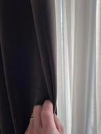 2 Paar Taupe Velours Verduisterende Gordijnen, Huis en Inrichting, Stoffering | Gordijnen en Lamellen, Ophalen