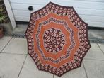 Vintage oranje bruine paraplu, Sieraden, Tassen en Uiterlijk, Paraplu's, Ophalen of Verzenden, Gebruikt, Oranje