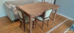 Massief houten tafel met laatje, 50 tot 100 cm, Zo goed als nieuw, Vijf personen of meer, 150 tot 200 cm