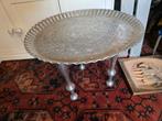Decoratief tafeltje met zilveren blad, Huis en Inrichting, Tafels | Bijzettafels, Minder dan 45 cm, Minder dan 55 cm, Gebruikt