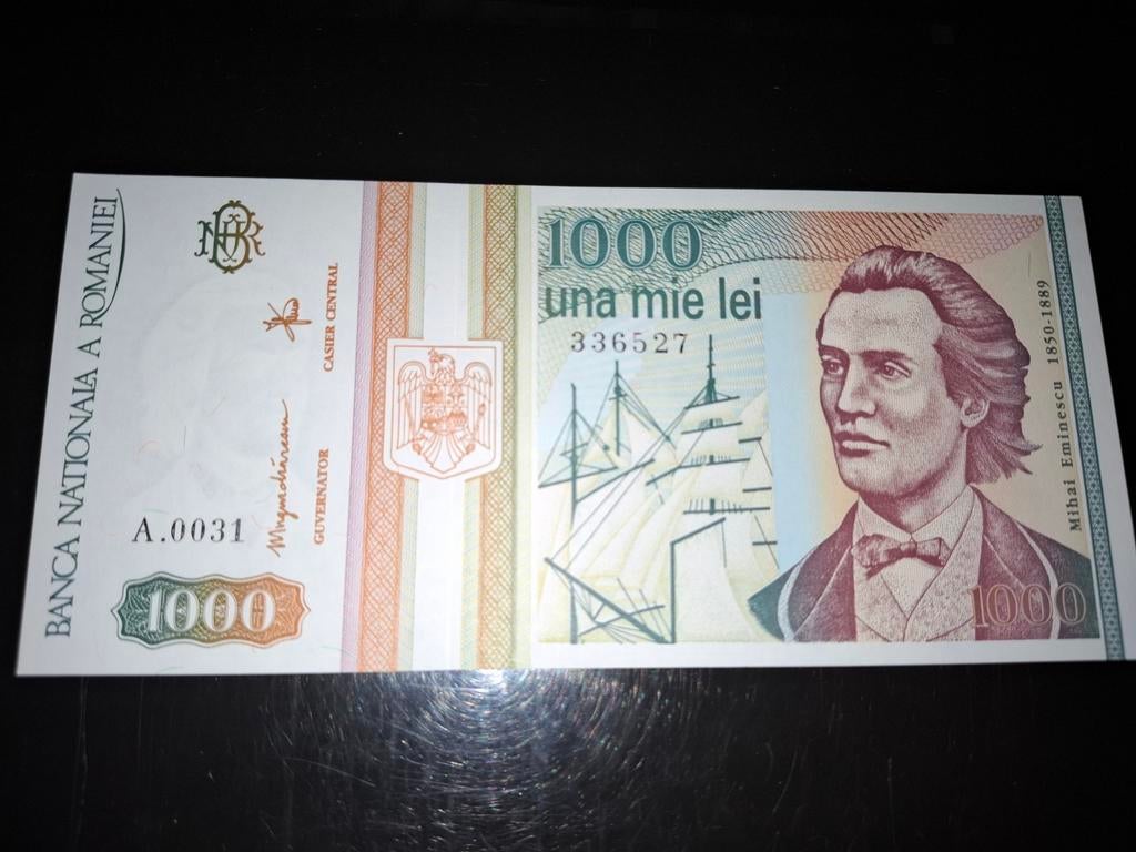 ### Roemenië 1000 lei 1992 ###, Postzegels en Munten, Bankbiljetten | Europa | Eurobiljetten, Ophalen of Verzenden, Overige landen