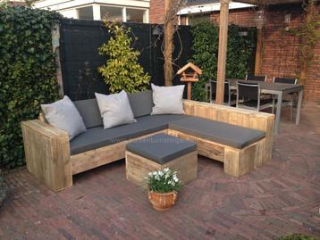 Huis en Tuin Steigerhout Lounge hoekbank tuinbank beschikbaar voor biedingen