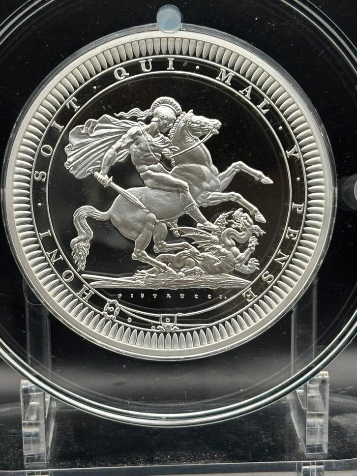 5oz Pistrucci the great Engravers proof. 450 stuks zilver, Postzegels en Munten, Edelmetalen en Baren, Zilver, Ophalen of Verzenden