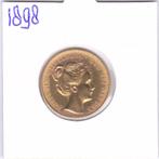 Schaars gouden tientje 1898 Kroningsjaar voor 785 euro, Postzegels en Munten, Munten | Nederland, Koningin Wilhelmina, Losse munt