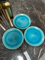 Mooie blauwe borden - Set van 3 Gastro Organic Stoneware, Ophalen of Verzenden, Zo goed als nieuw, Bord(en), Effen