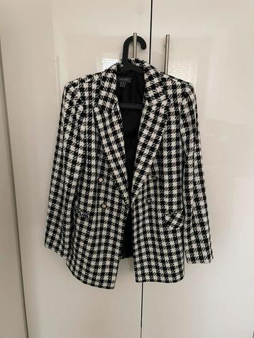 Primark boucle blazer maat 38 zwart wit beschikbaar voor biedingen
