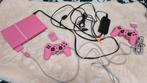 Unieke Roze PS2 Slim | 2 Roze Controllers + Memory Card | Ze, Ophalen of Verzenden, Zo goed als nieuw, PlayStation 1