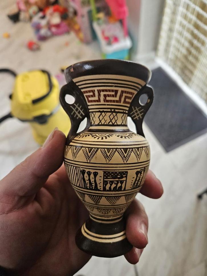 Antieke vaas met Griekse motieven, Antiek en Kunst, Antiek | Vazen, Ophalen of Verzenden