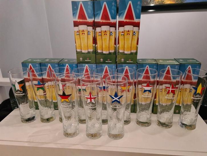 Complete set Heineken glazen Uefa Euro Ek voetbal 2020 Nieuw, Verzamelen, Glas en Borrelglaasjes, Nieuw, Bierglas, Ophalen