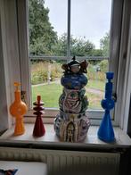 Glazen design objecten / kandelaars ,geel, blauw, rood, Ophalen