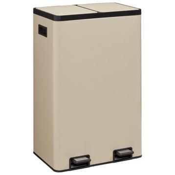 Kwantum Pedaalemmer Duo 60 Liter - Beige beschikbaar voor biedingen