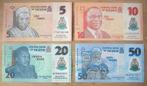 Nigeria 2019/2021, 4 verschillende bankbiljetten (UNC), Verzenden, Nigeria, Setje