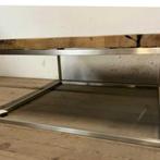NIEUWE Salontafel 80x80 cm eikenhout met RVS frame , 50 tot 100 cm, Vierkant, Nieuw, Nb