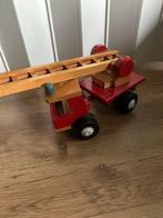 Houten Brandweerauto Speelgoed Vintage Ladderwagen, Ophalen of Verzenden