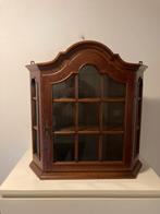 Antieke vitrinekastje, Huis en Inrichting, Ophalen, Gebruikt, 50 tot 100 cm, Minder dan 100 cm