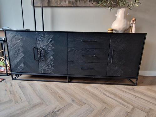 Dressoir zwart 200Lx42Bx80H cm, Huis en Inrichting, Kasten | Dressoirs, Gebruikt, 25 tot 50 cm, Ophalen