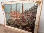 Oude Schoolplaat IJmuiden, Antiek en Kunst, Ophalen of Verzenden, Geschiedenis
