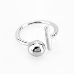 Verstellbare Ring S925 Sterling Zilver m. Staaf en Bal Dames, Birgitta-Gracht 33, 6465 EL Kerkrade, Nederland, Verzenden, Nieuw