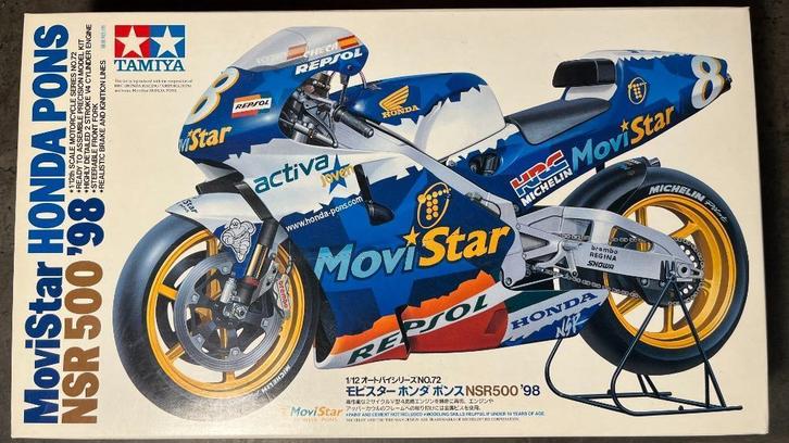 Tamiya Movistar Honda Pons NSR500 1/12, Hobby en Vrije tijd, Modelbouw | Auto's en Voertuigen, Nieuw, Overige typen, Groter dan 1:32
