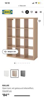 2x Kallax 12 vaks ikea open kast vakkenkast 4x3 eikenhout, Ophalen, 100 tot 150 cm, 100 tot 150 cm, Eikenhout