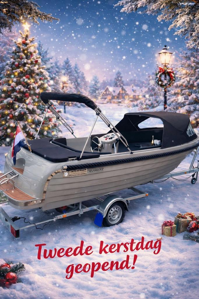 Maassloep 570 honda 20pk nieuw! TWEEDE KERSTDAG GEOPEND, Watersport en Boten, Sloepen, Zo goed als nieuw, Ophalen