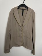 10days beige blazer met gele details maat 4 / 44, Beige, Online@10dayslifestyle.nl, Maat 42/44 (L), 10days