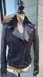 Leren Jas Viktor & Rolf met Fur Kraag 36/S/42IT, Kleding | Dames, Verzenden, Zwart, Nieuw, Maat 36 (S)