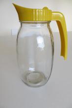 Retro / 70er jaren glazen schenkkan. Merk l. Dake & zonen, Verzamelen, Ophalen of Verzenden, Huis en Inrichting