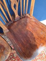 Set van 2 Engelse wheelchair stoelen, windsor chairs, Huis en Inrichting, Stoelen, Gebruikt, Bruin, Vintage, Ophalen of Verzenden