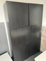 2x BESTA Kast met deuren - Zwartbruin, Huis en Inrichting, Ophalen, Zo goed als nieuw
