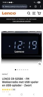 gezocht.Lenco CR-525BK Wekkerradio met USB. of soort gelijke, Ophalen of Verzenden, Zo goed als nieuw, Radio, Met cd-speler