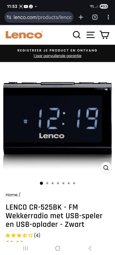 gezocht.Lenco CR-525BK Wekkerradio met USB. of soort gelijke, Audio, Tv en Foto, Radio's, Zo goed als nieuw, Radio, Met cd-speler
