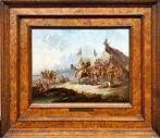 Domenico Quaglio 1786 - Veldslag, gerestaureerd, Antiek en Kunst, Kunst | Schilderijen | Klassiek, Ophalen of Verzenden