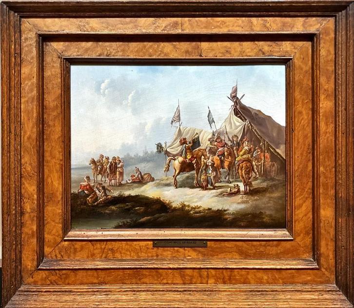 Domenico Quaglio 1786 - Veldslag, gerestaureerd, Antiek en Kunst, Kunst | Schilderijen | Klassiek, Ophalen of Verzenden