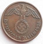 2 Reichspfennig 1938A Nazi Duitsland Oude Munt WWII Swastika, Duitsland, Ophalen of Verzenden