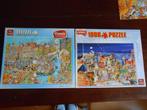 2 legpuzzels comic Koningsdag amsterdam en Las Vegas, Ophalen of Verzenden, 500 t/m 1500 stukjes, Gebruikt, Legpuzzel