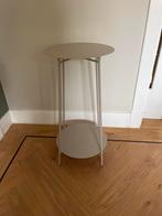 Stijlvolle bijzettafel, plantentafel met 2 bladen, 45 tot 60 cm, Minder dan 55 cm, Metaal of Aluminium, Rond