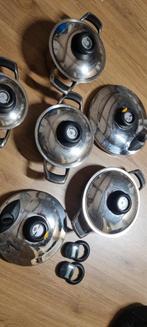 Amc starline pannenset, Gebruikt, Pannenset, Ophalen of Verzenden, Rvs