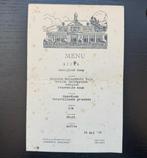 Menu Hotel-cafe-restaurant Roomhuis Boschhek den haag 1936, Verzenden, Zo goed als nieuw