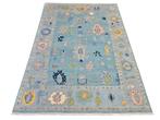 Handmade oriental wool Ushak carpet floral! NEW! 274x374cm, Persian Perzisch vintage oosters hype, Crème, Ophalen of Verzenden
