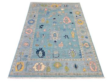 Handmade oriental wool Ushak carpet floral! NEW! 274x374cm beschikbaar voor biedingen