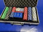 Poker koffer met fiches dobbelstenen kaarten etc, Ophalen, Zo goed als nieuw